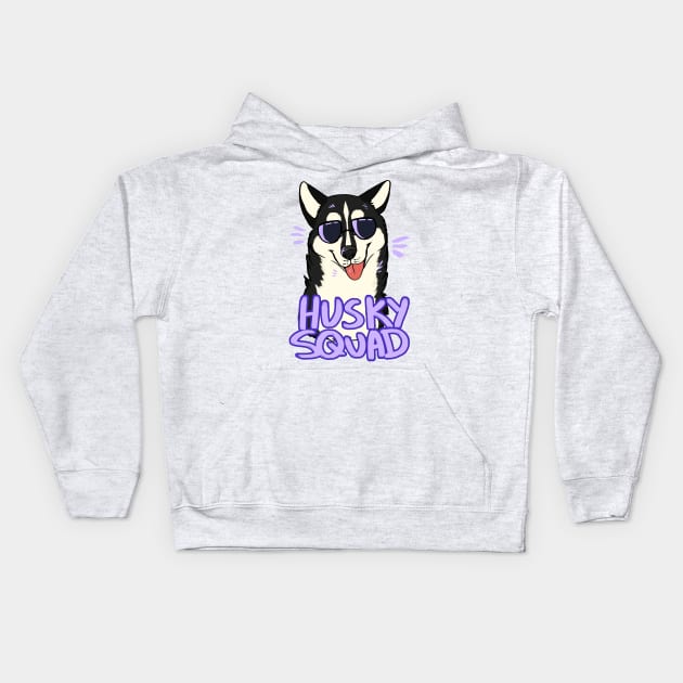 HUSKY SQUAD (black) Kids Hoodie by mexicanine